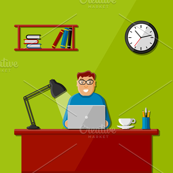 People working in the office in Illustrations - product preview 1