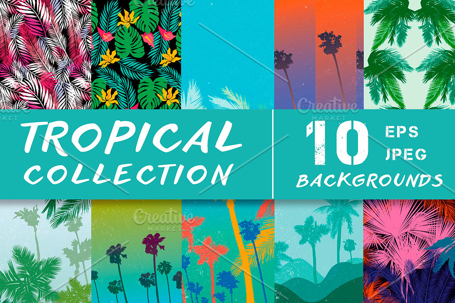 Tropical background collection in Textures - product preview 8