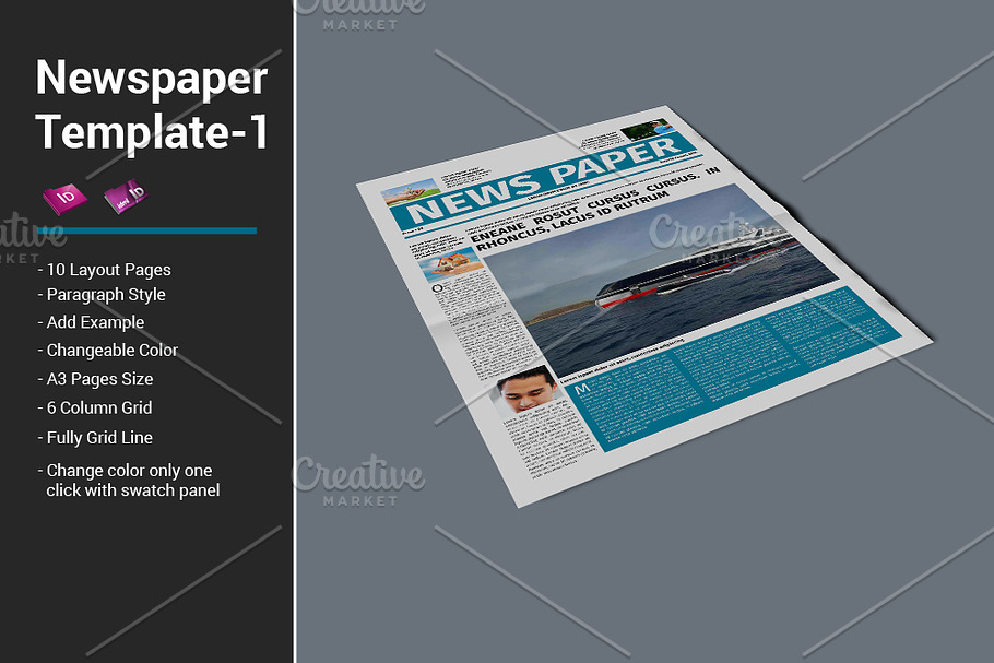Newspaper Template - 1 in Templates - product preview 8