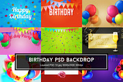 Birthday PSD Backdrop
