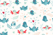 Cute birds pattern vector