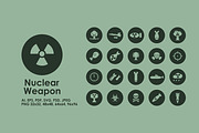 Nuclear Weapon simple icons