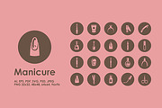 Manicure simple icons