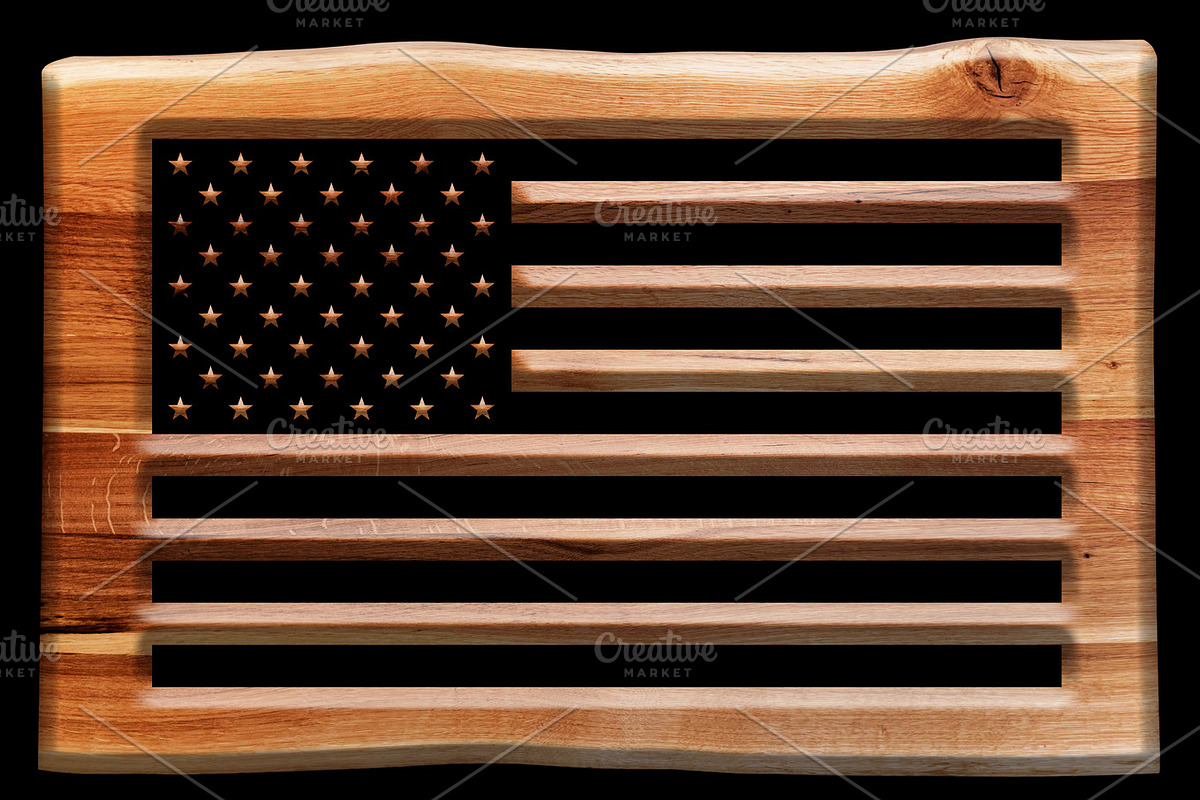 The USA flag in wooden board. in Patterns - product preview 8