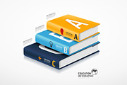 Infographic Template Book Concept.