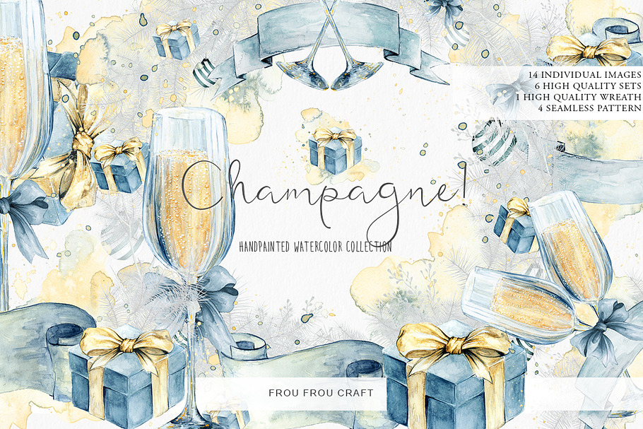 Champagne New Year Clip Art