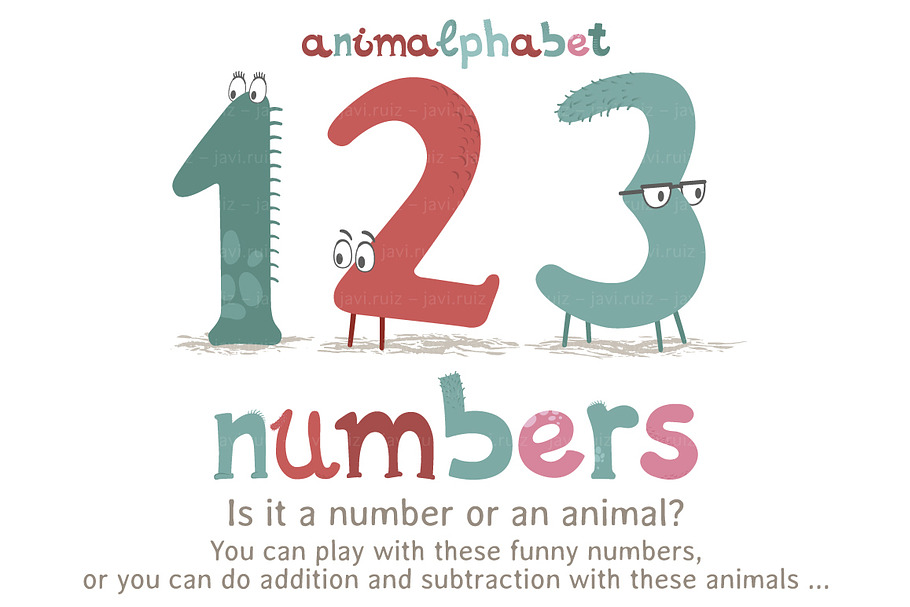Animalphabet: numbers in Illustrations - product preview 8