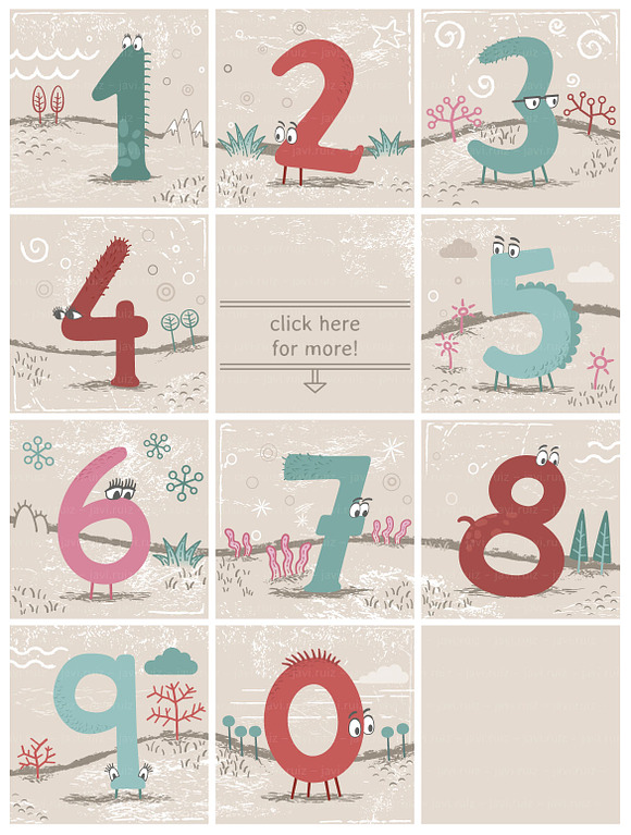 Animalphabet: numbers in Illustrations - product preview 1