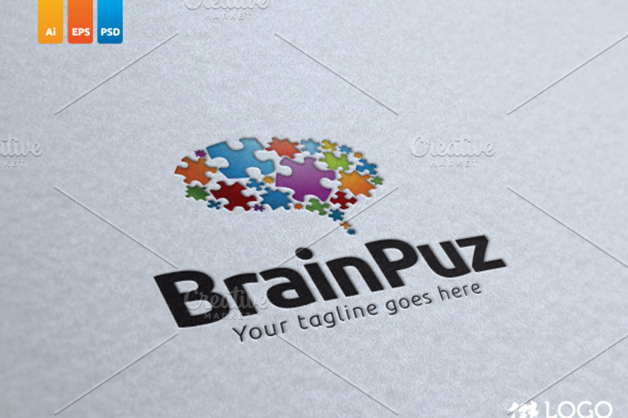 Brain Puz in Logo Templates - product preview 8