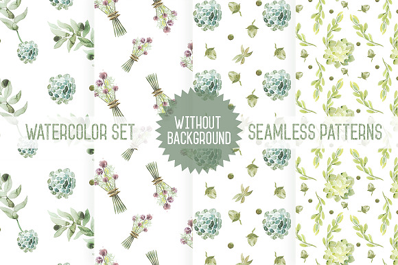 Watercolor Nature Set in Illustrations - product preview 2