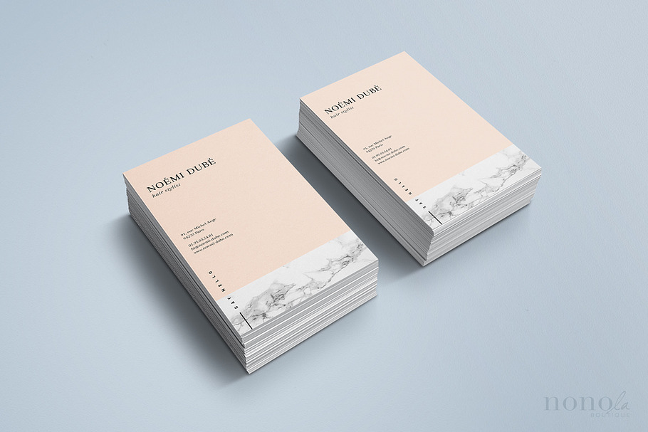 Marble Business Card • Noémi in Business Card Templates - product preview 8