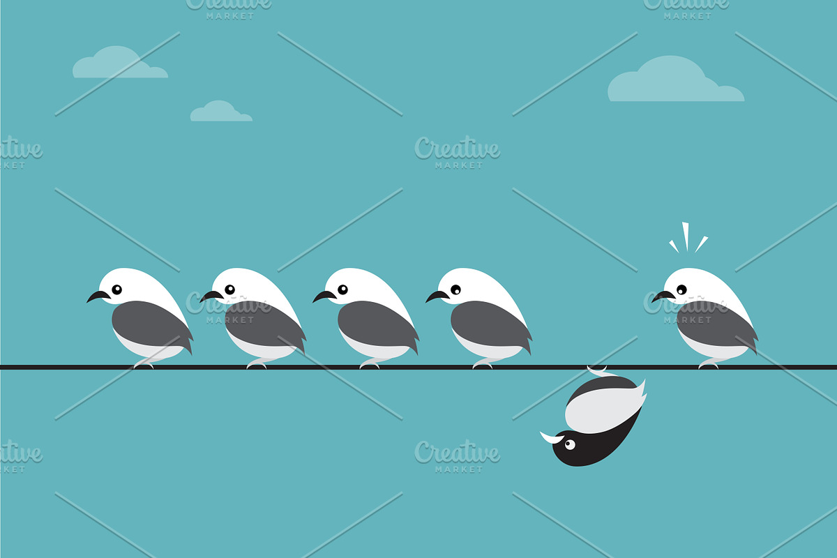Vector image of birds group in Illustrations - product preview 8