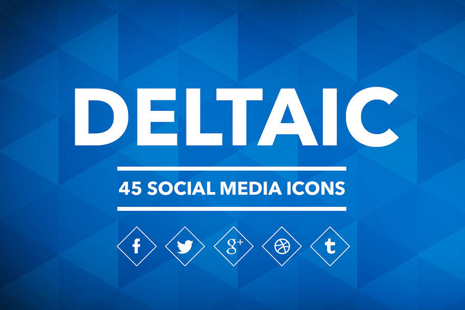 Deltaic 45 Social Media Icons in Icons - product preview 8