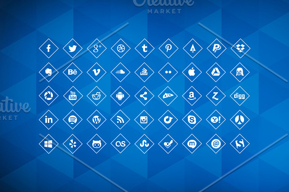 Deltaic 45 Social Media Icons in Icons - product preview 1