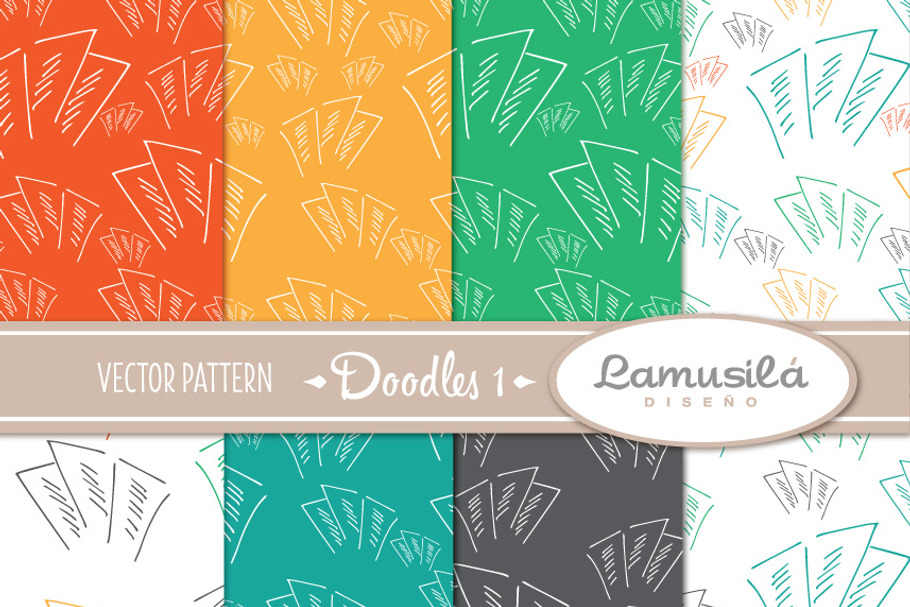 Doodle 1 Vector Pattern in Patterns - product preview 8