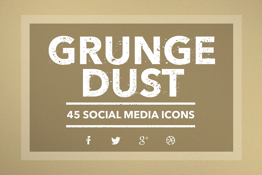Grunge Dust 45 Social Media Icons