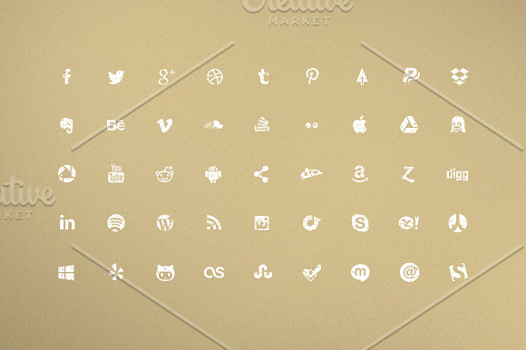 Grunge Dust 45 Social Media Icons in Cool Icons - product preview 1