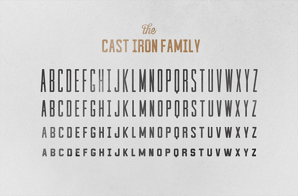 Cast Iron Family in Military Fonts - product preview 3