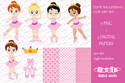 Ballerinas clip art set