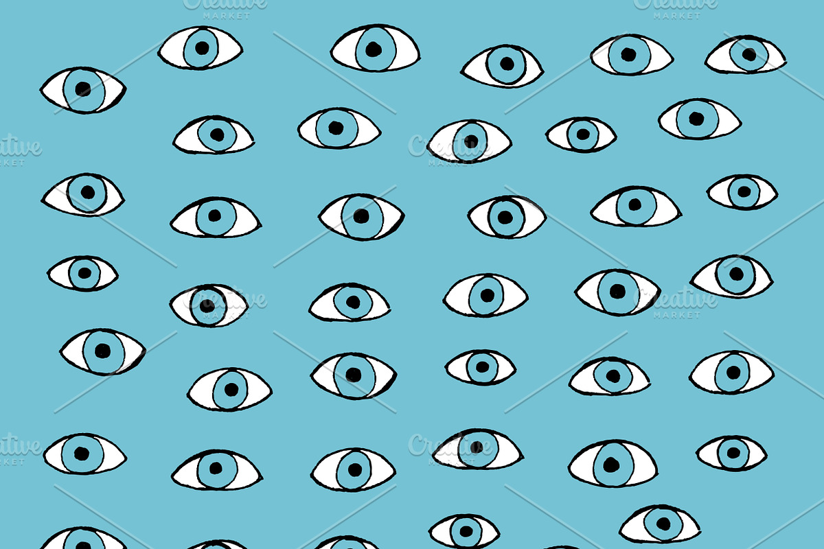 Blue eyes pattern in Patterns - product preview 8