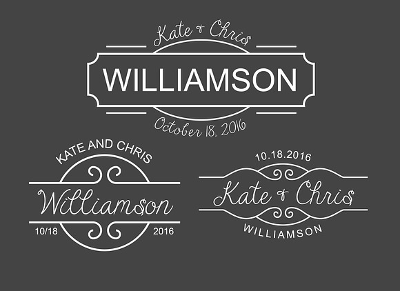 3 Monogram Template Logo Wedding in Wedding Templates - product preview 1