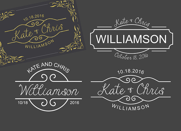 3 Monogram Template Logo Wedding in Wedding Templates - product preview 2