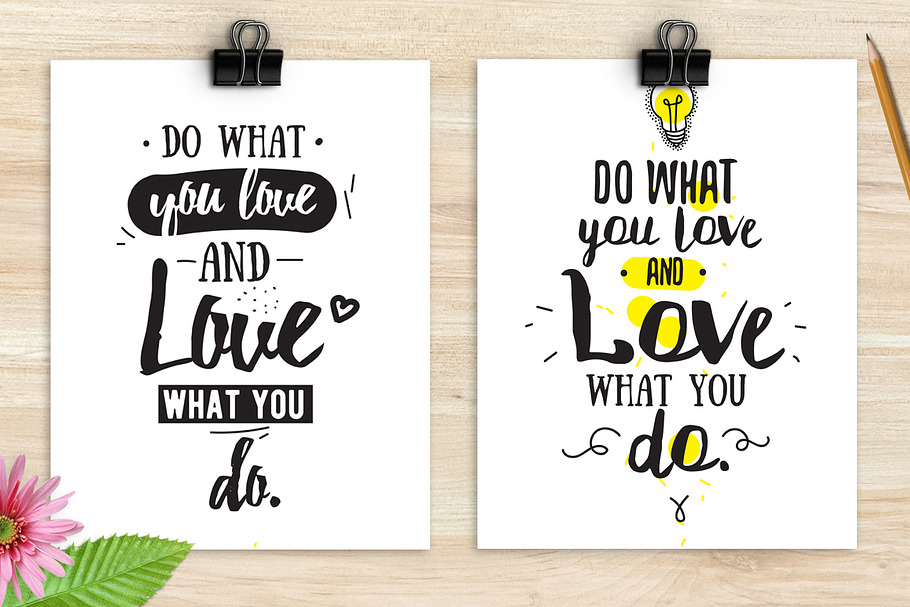 Inspirational quote, two cards in Illustrations - product preview 8