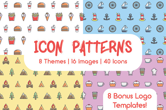 Icon patterns bundle/8 Themes/50%off in Patterns - product preview 10