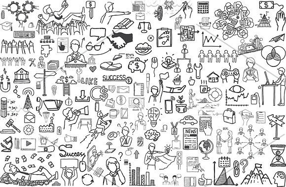 Business doodles in Business Icons - product preview 3