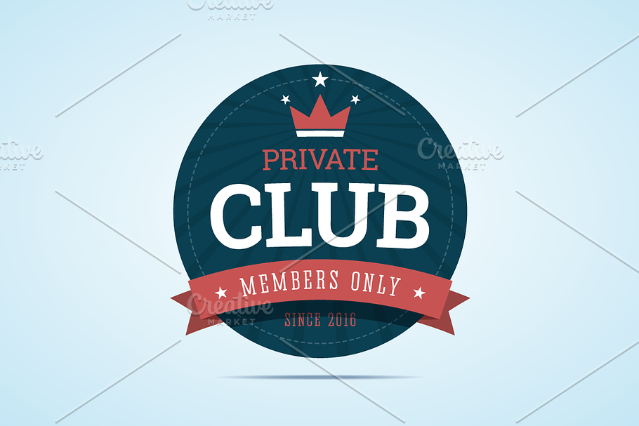 VIP Club badge in Illustrations - product preview 8