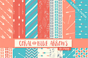 Coral and blue arrows.