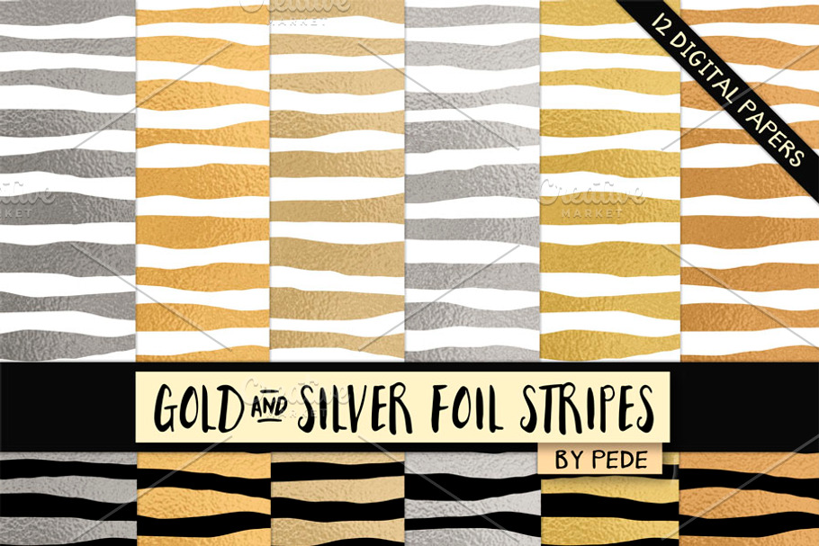 Foil stripes. in Textures - product preview 8