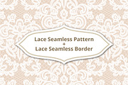 Lace Seamless Pattern & Border.