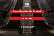 3d Escalator / Lightbox mock ups