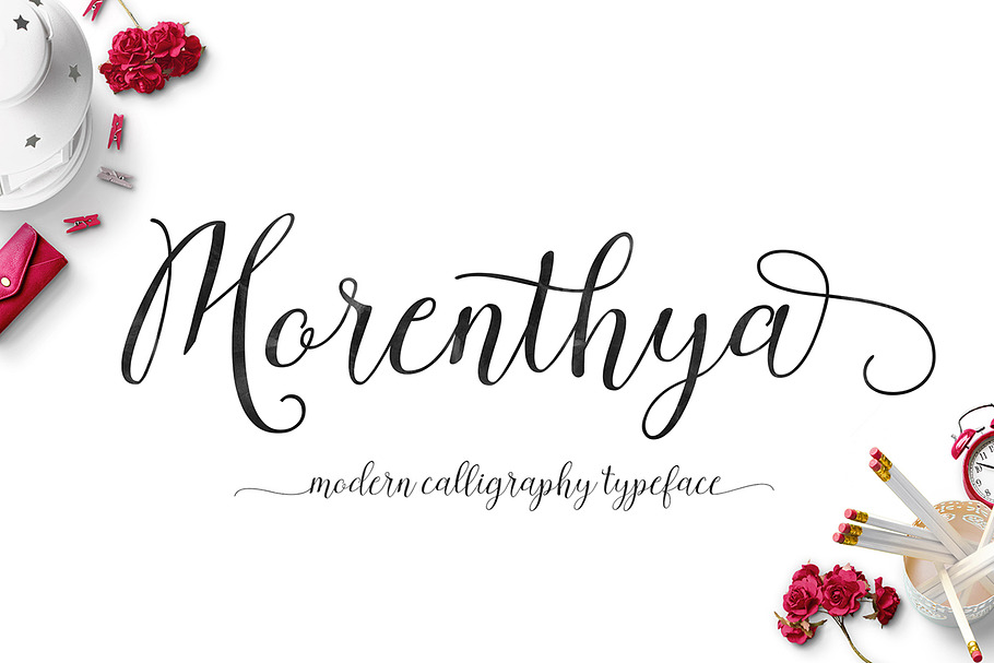 Morenthya Script in Script Fonts - product preview 8