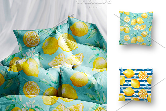 Watercolor lemon set. in Illustrations - product preview 7