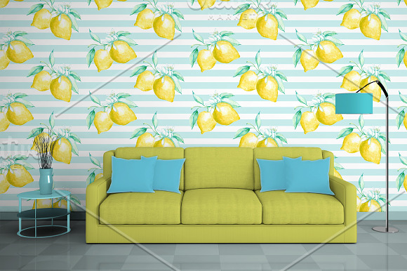 Watercolor lemon set. in Illustrations - product preview 9
