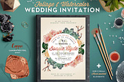 Foliage & Watercolor Wedding Invite