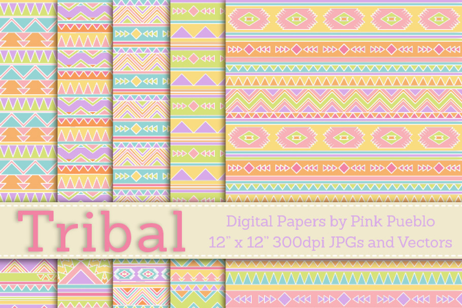 Seamless Tribal Pattern Backgrounds in Patterns - product preview 8