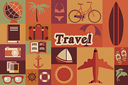 Flat Travel Icons
