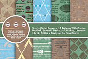 Green and Brown Sports Digital Paper