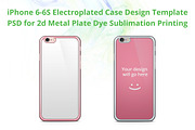 iPhone 6s Electroplated 2d case Mock