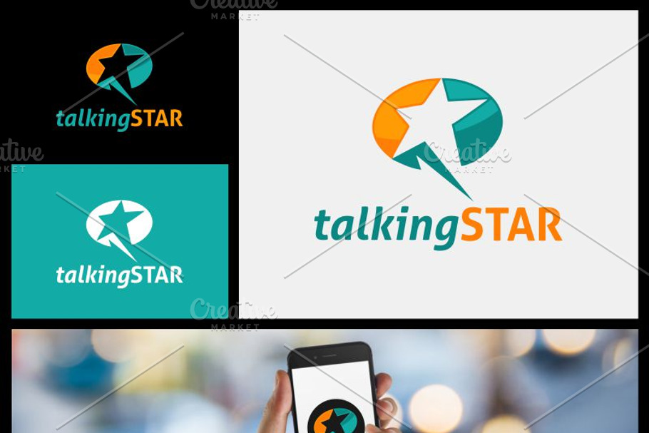Talking Star Logo in Logo Templates - product preview 8