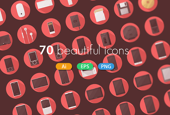 70 Smart Icons set in Graphics - product preview 1
