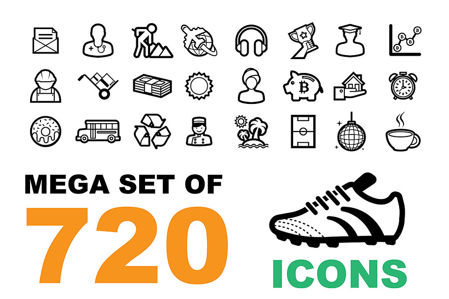 Mega set of 720 icons ( EPS. + PNG.) in Beach Icons - product preview 8
