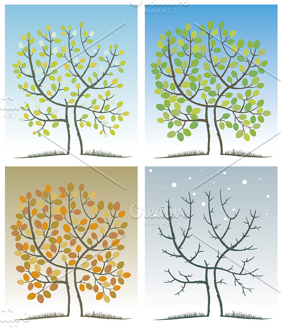Color Tree in Illustrations - product preview 1