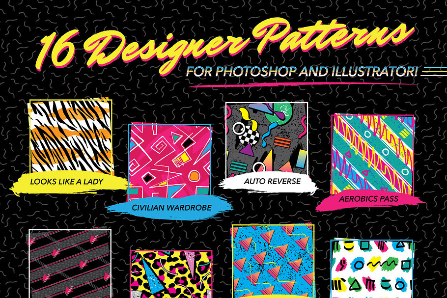 1980s Retro Fashion Patterns in Patterns - product preview 8