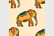 stylized Indian Elephant.