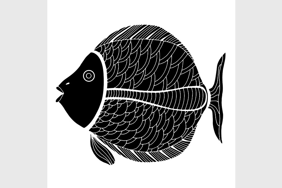 Tangle Patterns  style fish vector in Graphics - product preview 8