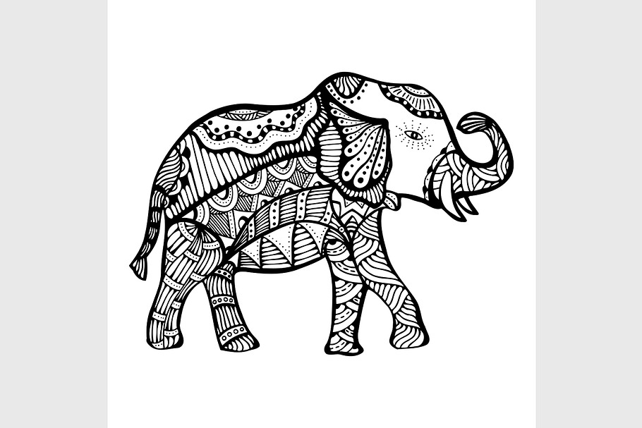 Hand drawn elephant in Graphics - product preview 8